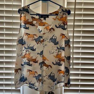 ModCloth horse print tank. Size large. Never worn.